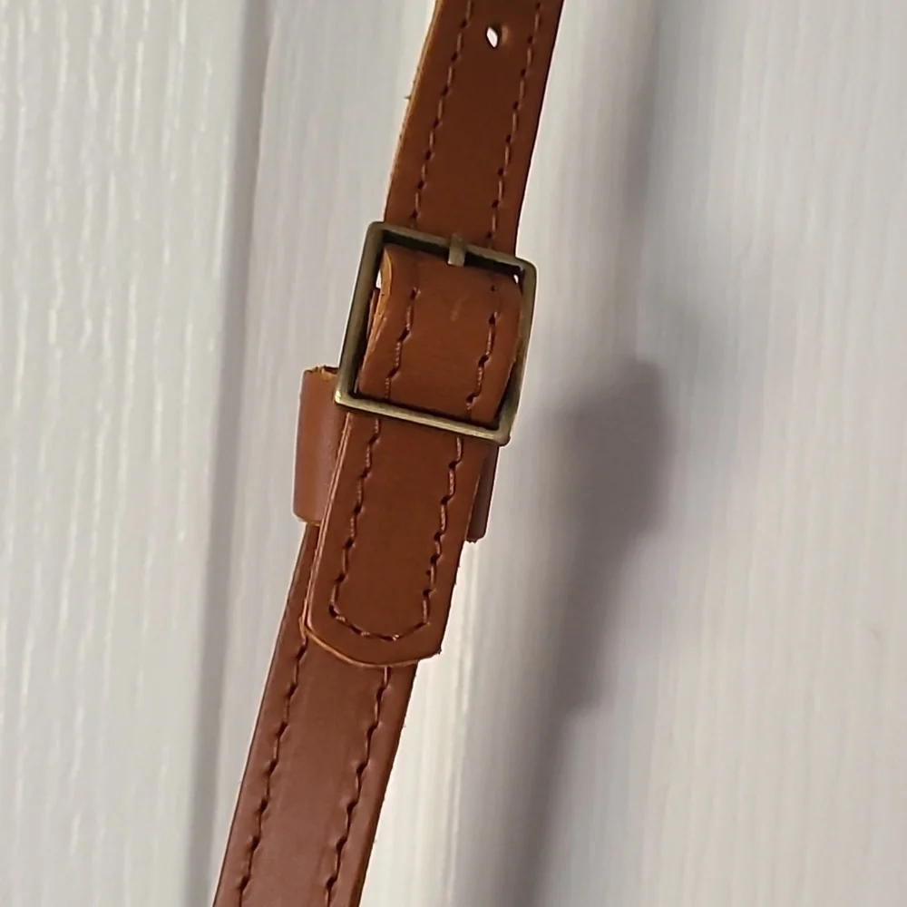 Portland Leather Mini Crossbody Tote - Honey - Picture 7 of 10